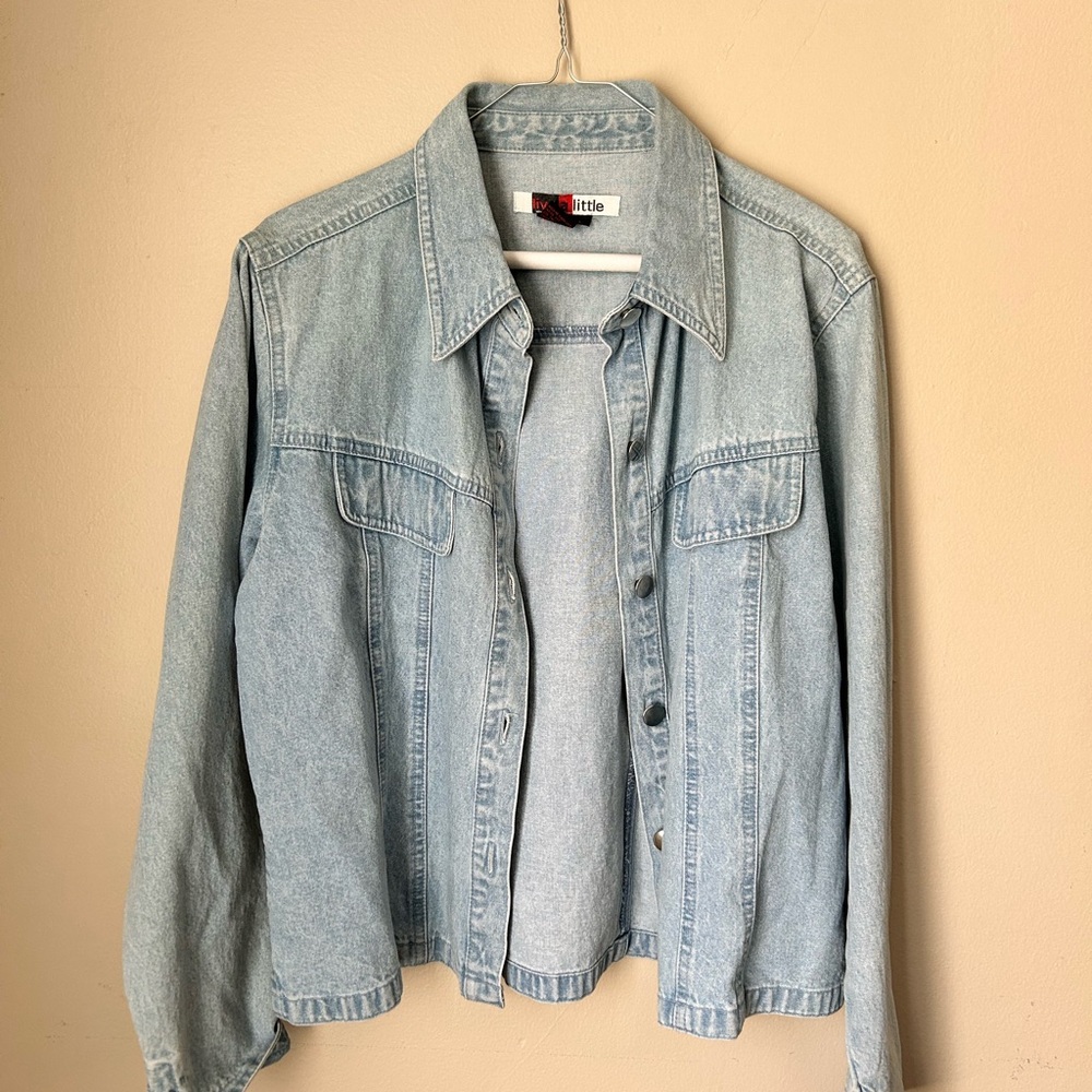 Denim western detailed shirt jacket